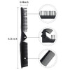 Louise Maelys Portable Travel Folding Hair Brush Compact Pocket Double Headed Antistatic Comb
