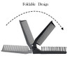 Louise Maelys Portable Travel Folding Hair Brush Compact Pocket Double Headed Antistatic Comb