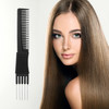 Leinuosen 3 Pack Carbon Lift Teasing Combs with Metal Prong Hair Pick Comb for Women Hair StylingBlack