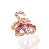 Ruihfas Mini Rhinestone Hair Claw Clips for Women Girls Hair Accessories Crystal Floral Jaw Claw Hair Clip Hairpins 4cou