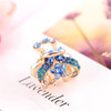 Ruihfas Mini Rhinestone Hair Claw Clips for Women Girls Hair Accessories Crystal Floral Jaw Claw Hair Clip Hairpins 4cou