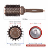 FIXBODY Hair Brush Round Brush for Blow Drying Curling Styling Nano Thermal Ceramic Ionic Tech Boar Bristle 33 inch 2 in