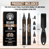 Viking Revolution Beard Pen 2 Pack Brown Beard Pencil Filler for Men Lapiz para Barba de Hombre Beard Filler for Men Wat