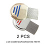 2 Pcs Stainless Steel Lice Dandruff CombFine Tooth Comb