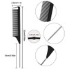 18 Pcs Rat Tail Combs Parting Rattail Teasing Fine Tooth Comb with Metal Pintail Heat Resistant Detangling Black Pink Co