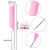 Patelai 30 Pcs Rat Tail Combs Bulk Steel Pin Rat Tail Carbon Fiber Heat Resistant Teasing Combs Fine Tooth Pintail Braid