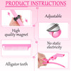 Nuenen Hair Braiding Tools 7 Pieces Set Including Magnetic Pin Wristband Stainless Steel Rat Tail Combs and Wide Teeth A