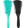 2 Pieces Detangling Brush for Afro AmericaAfrican Hair Textured 3a to 4c Kinky WavyCurlyCoilyWetDryOilThickLong Hair Kno