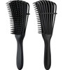 2 Pieces Detangling Brush for Afro AmericaAfrican Hair Textured 3a to 4c Kinky WavyCurlyCoilyWetDryOilThickLong Hair Kno