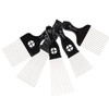 Folansy 5 Pcs Afro Comb Metal African American Pick Comb Hairdressing Styling Tool Hair Pick for Hair Styling black