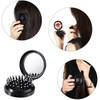 Boao 2 Pack Foldable Travel Mirror Hair Brushes Round Portable Folding Pocket Hair Brush Mini Comb Compact Travel Size M