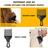 2 Pieces Double Fist Hair Lift Combs Large and Small Plastic Detangle Wig Braid Pick Hair Styling Tool for Women Men 38