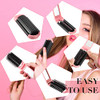 Queekay 12 Pcs Travel Hair Brush for Women Men Colorful Portable Folding Hair Brush with Mirror Mini Compact Pocket Comb