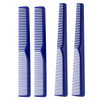 JOHNNY B Professional 4 Pack Carbon Cutting Styling Combs for Barbers AtHome Use Blue