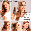 Fsmiling Wide Tooth Comb Large Detangling Comb Cellulose Detangler Comb for Women Thick Curly Wavy Wet Dry Hair 2 PackTo