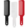 Boao 3 Pieces Barber Combs Flat Top Clipper Combs Hair Cutting for Flat Top and Clipper CutsBlack White Red