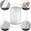 Boao 2 Pcs Metal Hair Combs for Women Men Stainless Steel Beard Mustache Comb Credit Card Size Lice Wallet Pocket Fine C
