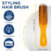 Giorgio GION1O Neon Orange 775 inch Gentle Touch Detangler Hair Brush for Men and Women Soft Bristles for Sensitive Scal