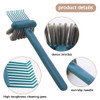 HengKe 2 Pack Home and Salon Use Comb Cleaning Brush Hair Brush Remover 2in1 Comb Cleaner with Pick and Bristles Hair Br
