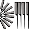 Boao 12 Pack Rat Tail Comb Styling Plastic Anti Static Heat Resistant Tail Comb for All Hair Types Fine Tooth for Men an