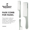Gentlemen Republic Genuine Grooming Hair Comb for Fades and Mens Haircuts Set of 3pcs Soft Round Tips Strong Teeth with