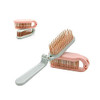 2 Pack Folding Hair Combs Hair Brush Compact Pocket Size Travel Purse Locker Blue Pink
