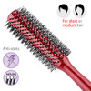 Small Round Hair Brush for Blow Drying With Soft Nylon Bristles 16 Inch for Short or Medium Curly HairRed