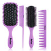 4Pcs Detangling Hair Brush Set for Women Paddle Brush for Wet or Dry No More Tangles for Straight Long Thick Curly and N