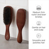 Diane Reinforced Boar Bristle Wave Brush for Men and Barbers Medium Bristles for Thick and Curly Hair Use for Detangling