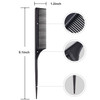 Leinuosen 10 Pcs Rat Tail Combs Set Parting Comb Braiding Hair Styling Teasing Fine Tooth Comb for Women Carbon Heat Res