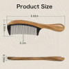 Onedor Handmade Buffalo Horn and Sandalwood Hair Combs AntiStatic Natural Scent Wooden Detangler Fine Tooth