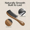 Onedor Handmade Buffalo Horn and Sandalwood Hair Combs AntiStatic Natural Scent Wooden Detangler Fine Tooth
