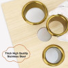 QUEESALN Hair Dryer Holder Salon Hair Styling Station Organizer 3pcs Golden Stainless Steel Heat Burn Resistant Diameter