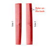 Allegro Combs 420 Nitrile Rubber Hair Combs Set 12 Pk Red Professional Grade Disinfectable Traditional Barber Comb Size