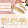 kilofly Genuine No Static Natural Sheep Horn Comb Set of 2 Carrying Pouch