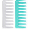 Patelai Wide Tooth Comb Large Hair Detangling Comb for Curly Wet Dry Hair No Handle Detangler AccessoriesWhite Cyan