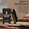 Striking Viking Beard Brush for Men 43 in Beech Wood Handle Brown Boar Bristle Beard Brush Grooming Comb Travel Size Poc