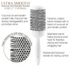 Cricket Ultra Smooth Coconut Thermal Hair Brush 2 Ceramic Barrel Coconut Oil and KeratinInfused AntiStatic HeatResistant