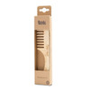 TEK Wooden Hair Comb with Wide Tooth and Natural Ash Wood Handle Ideal for Gently Detangling Normal Wavy or Curly Hair W