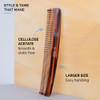 ZEUS 75 Large Hair Comb for Men Handcrafted SawCut Design with NonStatic Material for Smooth TangleFree Styling Tortoise