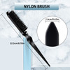 Geiserailie 3 Pcs Slick Back Hair Brush Set Bristle Brush Edge Control Teasing Comb for Women Black HairBlack