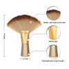 Neck Duster Soft Barber Face Cleaning Hair Cutting Brush FanShaped Sweep Gold