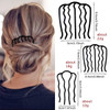 6 Piece Metal Hair Side Combs Hair Fork Clip Teeth Hair Pin Stick for Updo Bun U Shape for Vintage Hairstyle Hair Access