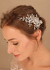 Denifery Blue Crystal Bride Wedding Hair Comb Silver Crystal Hair Comb Clip Bridal Hair Accessories Rhinestone Hair Clip