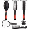 Healthcom Set of 5 Hair Combs Set Professional Salon Hair Cutting Brushes Sets Salon Hairdressing Styling Tool Mirror An