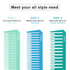 3 Sizes Premium Highlighting Comb Set Professional Weaving Styling With Rat Tail Comb Nylon Teasing Heat Resistant For H