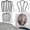 7 Pcs Metal Hair Side Combs Hair Fork Clip Teeth Hair Pin Stick for Updo Bun U Shape Hair Combs for Vintage Hairstyle Ha