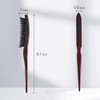 PERFEHAIR 100 Pure Boar Bristle Teasing Hair Brush with Wooden Handle 3 Row Slim Backcombing Brush 88 inch