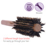 PERFEHAIR Boar Bristle Round Hair Brush for Blow Drying 2 Inch for Blowouts Styling Volumizing Curling Short to Medium T