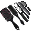 SIQUK 6 Pieces Hair Brush Comb Set Paddle Brush Detangle Hair Brush and Black Combs for Men and Women Wet Dry Curly and